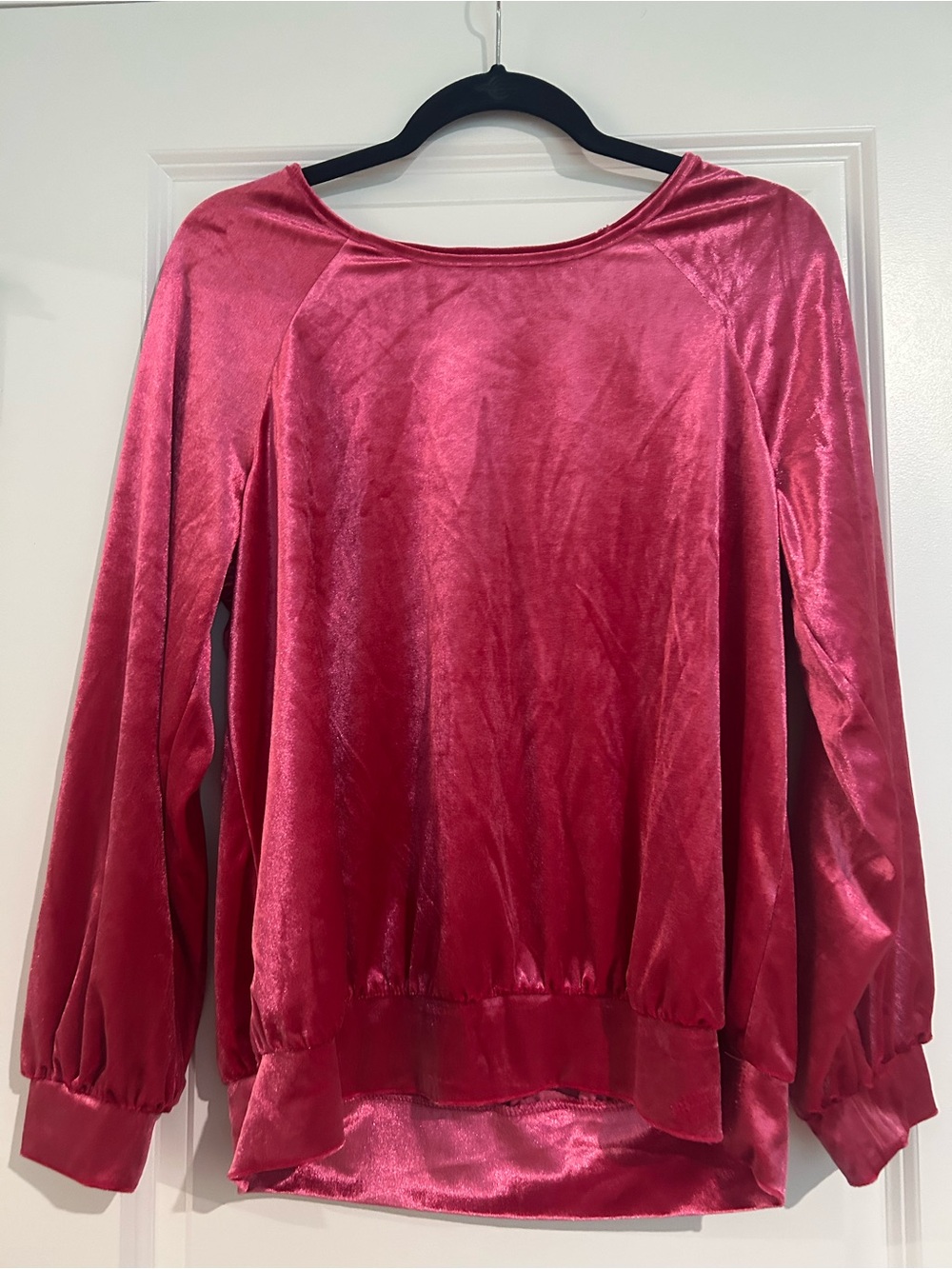 Philosophy Velvet Boatneck Sweatshirt in Rose
